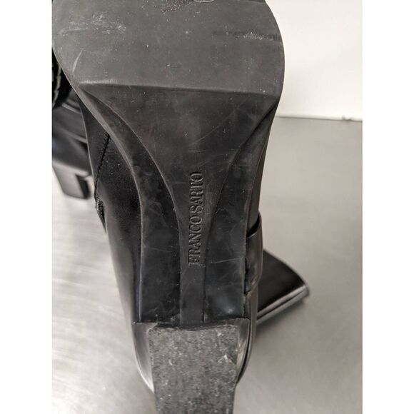 Franco Sarto Women's Black Heeled Leather Boots Size 9M - Picture 7 of 12